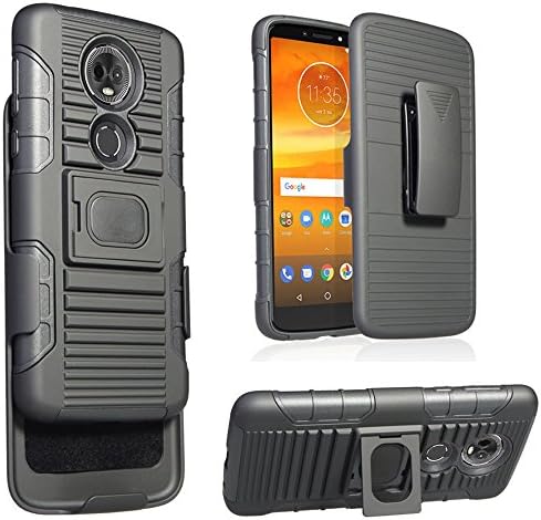 Moto E5 Plus מקרה, Moto E5 Supra Case, Telegaming [5 פונקציות ב 1] חגורת כבד חגורה כבדה קליפ נרתיק נרתיק ספיגת